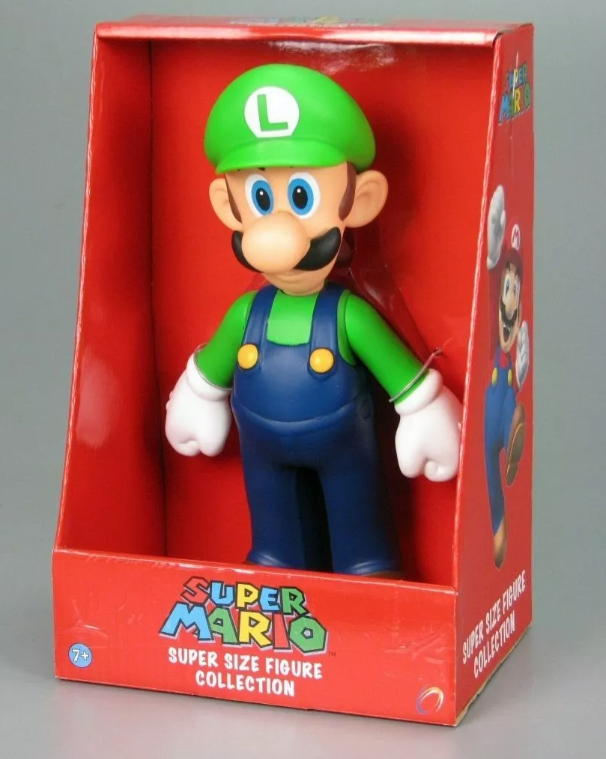 figura colección luigi, luigi, muñecos mario bros,