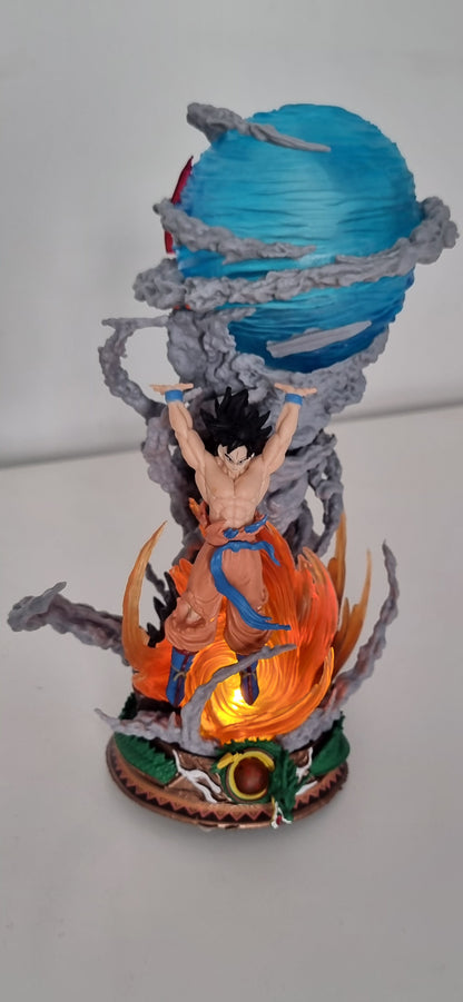 figura de acción, lámpara, Goku Genkidama, Dragon Ball Z, colección, anime, figura decorativa, juguete, energía Saiyan, artículos de colección.