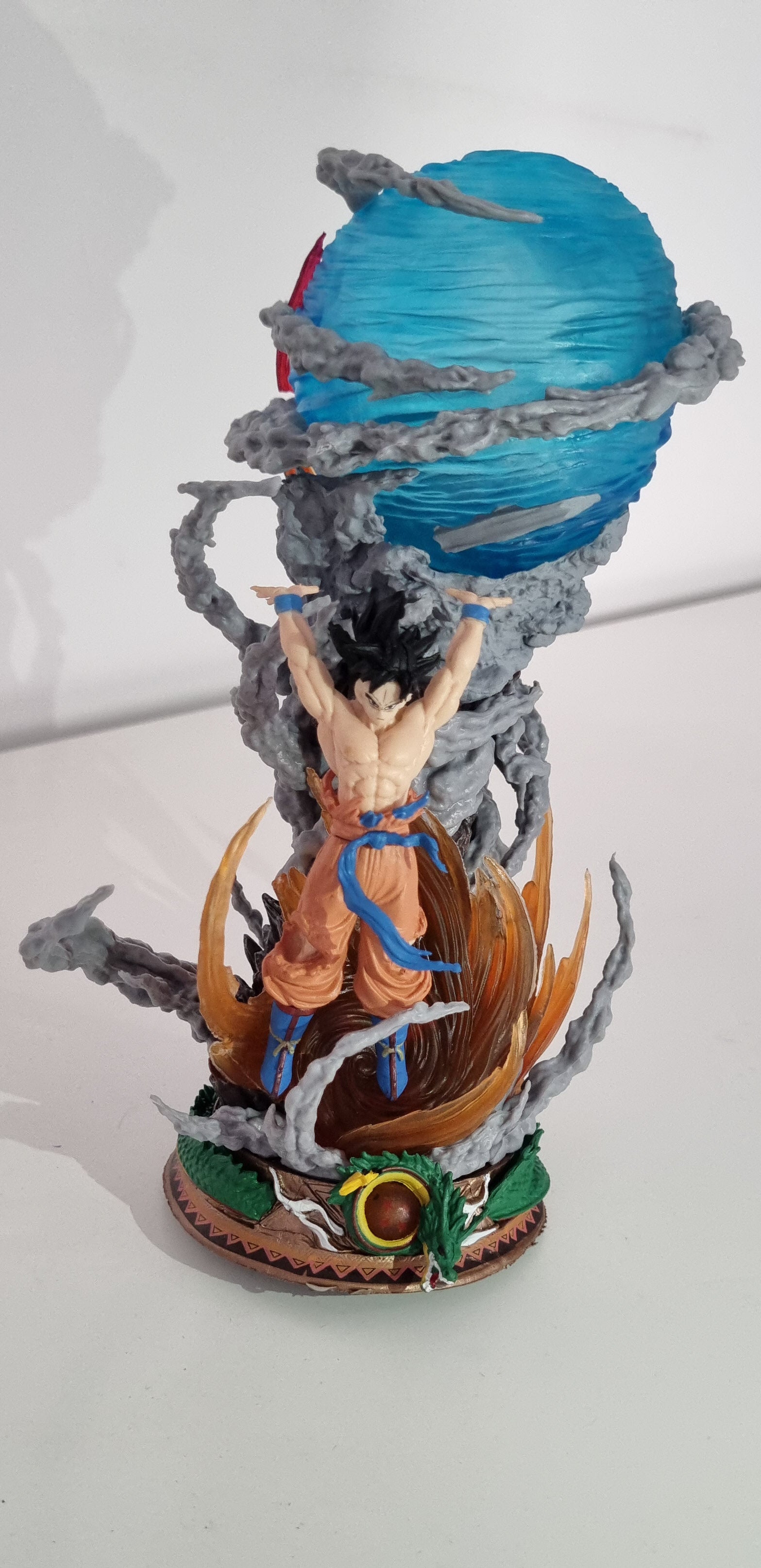 figura de acción, lámpara, Goku Genkidama, Dragon Ball Z, colección, anime, figura decorativa, juguete, energía Saiyan, artículos de colección.